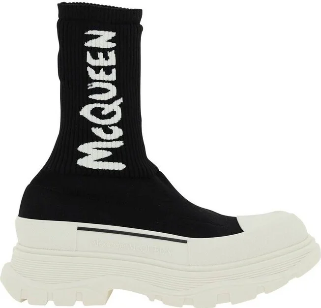 Alexander McQueen Logo Intarsia Chunky Sock Sneakers