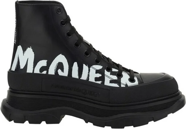 Alexander McQueen Logo Printed High-Top Sneakers