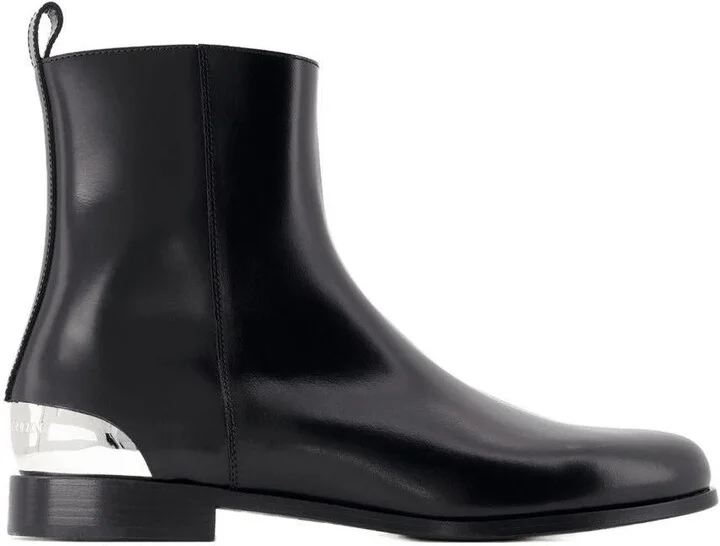 Alexander McQueen Metal Heel Ankle Boots