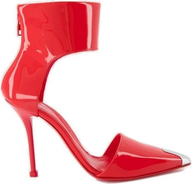 Alexander McQueen Metallic Toe-Cap Pumps