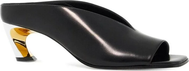 Alexander McQueen Open-Toe Slip-On Mules