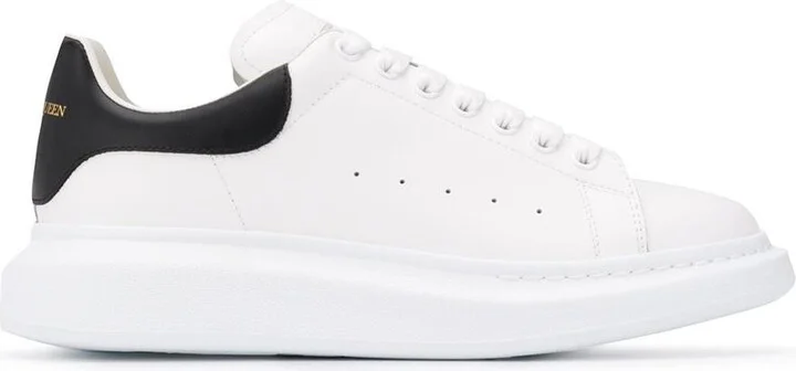 Alexander McQueen 'Oversize' Calfskin Leather Sneakers With Contrast Heel - Image 3