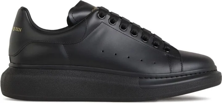 Alexander McQueen 'Oversize' Sneakers In Black Leather