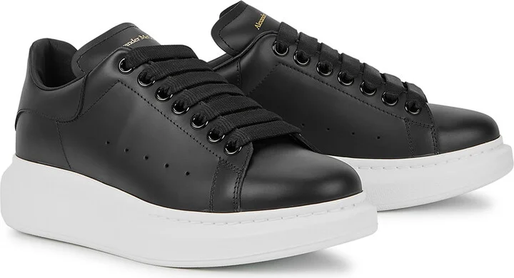 Alexander Mcqueen Oversized Black Leather Sneakers - Image 2