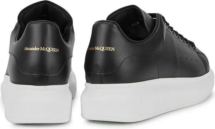Alexander Mcqueen Oversized Black Leather Sneakers - Image 3