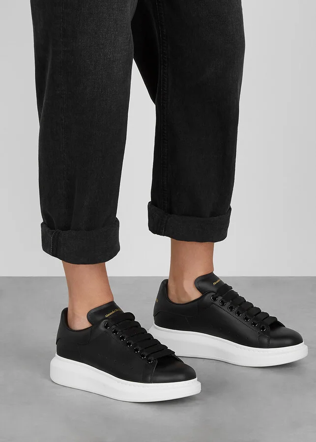 Alexander Mcqueen Oversized Black Leather Sneakers - Image 5