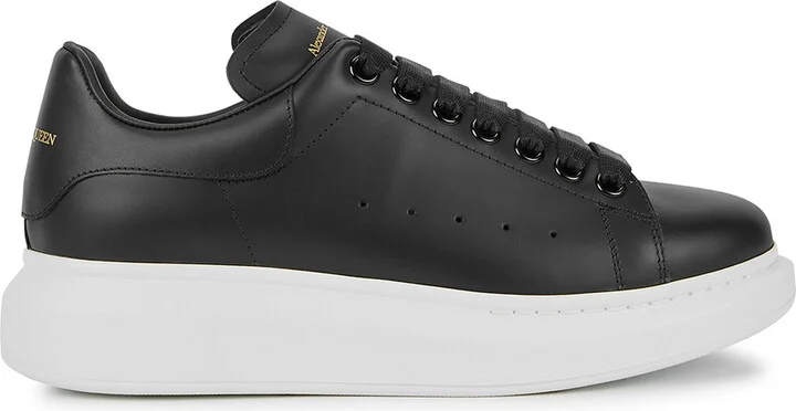 Alexander Mcqueen Oversized Black Leather Sneakers