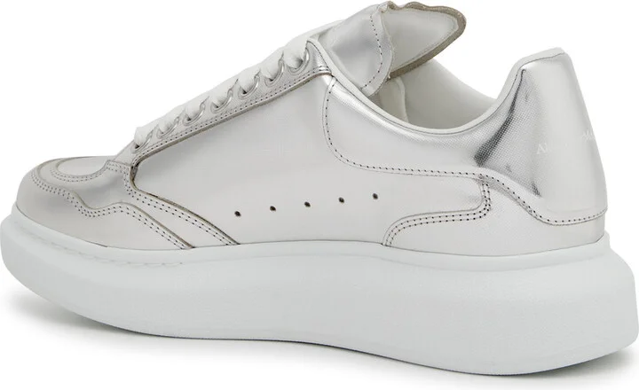 Alexander Mcqueen Oversized Metallic Leather Sneakers - Image 2