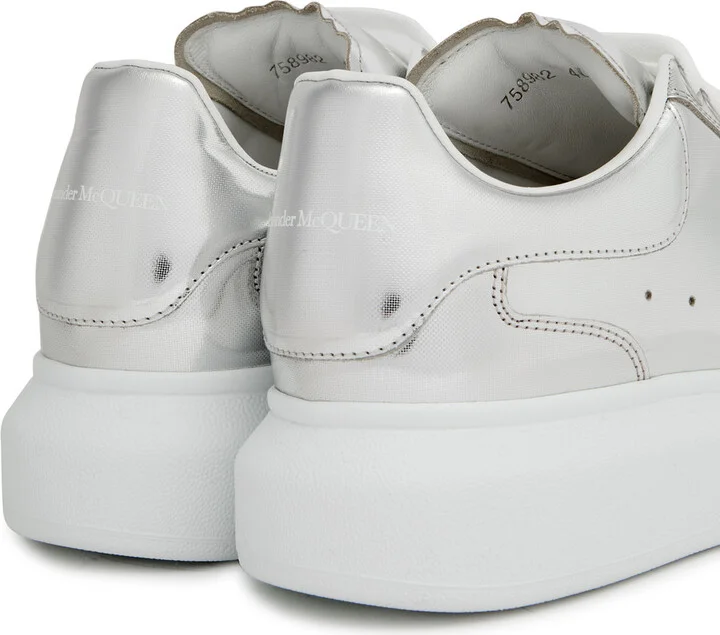 Alexander Mcqueen Oversized Metallic Leather Sneakers - Image 4