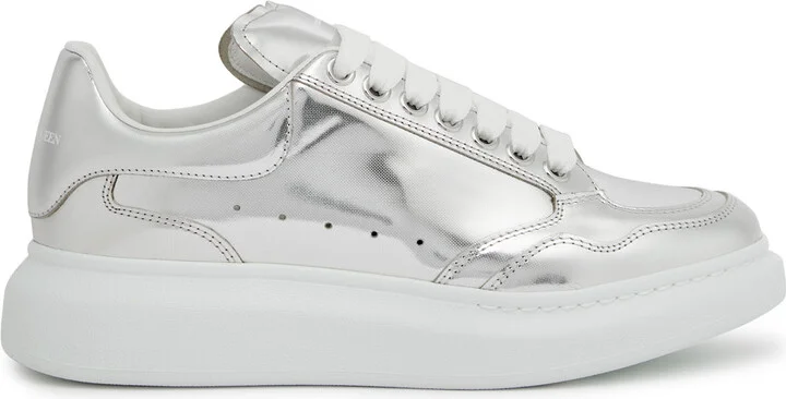 Alexander Mcqueen Oversized Metallic Leather Sneakers