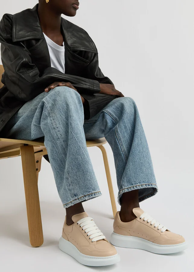 Alexander Mcqueen Oversized Panelled Leather Sneakers - Image 5