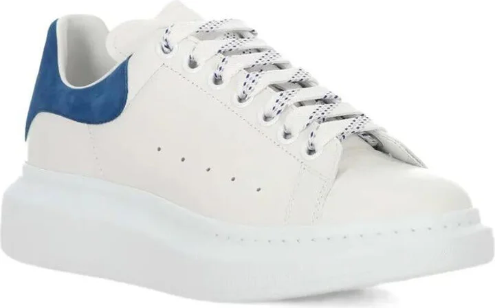 Alexander McQueen Oversized Sneakers In White/Paris Blue Shoes - Image 2
