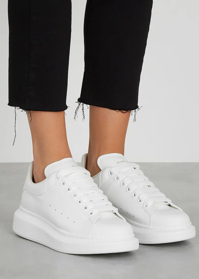 Alexander Mcqueen Oversized White Leather Sneakers - Image 5