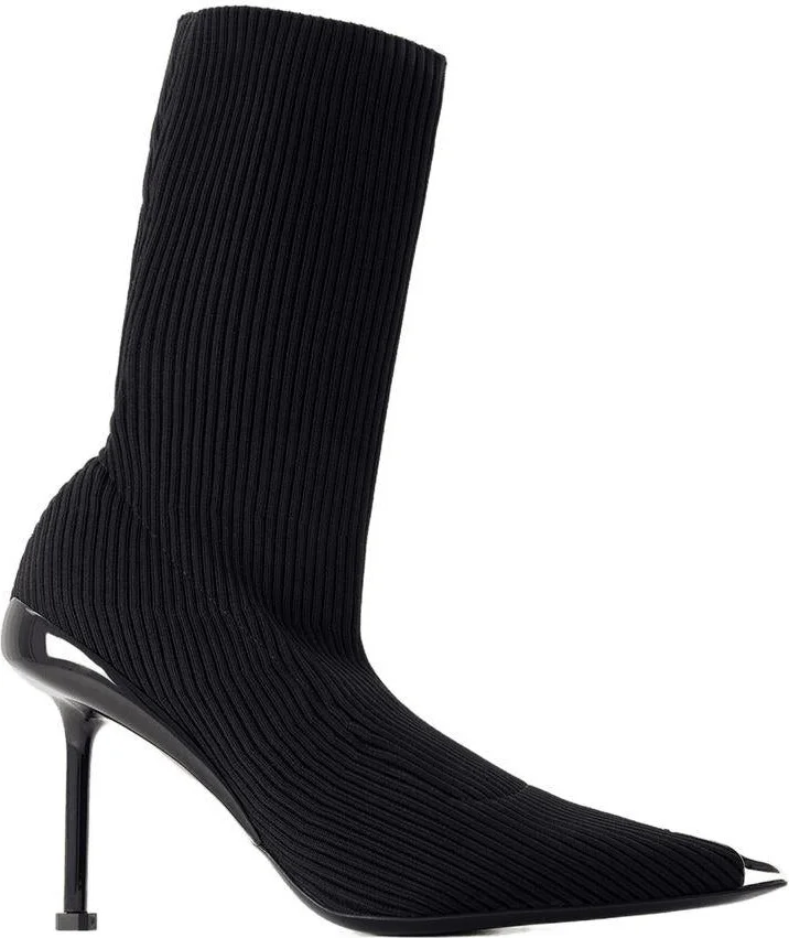 Alexander McQueen Pointed-Toe Ankle Boots