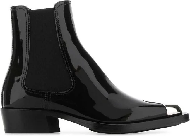 Alexander McQueen Pointed-Toe Ankle Boots