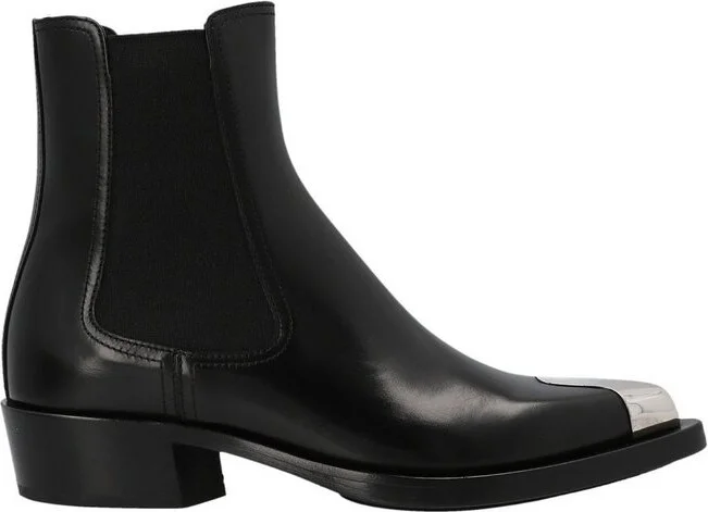 Alexander McQueen Pointed Toe Ankle-Top Boots