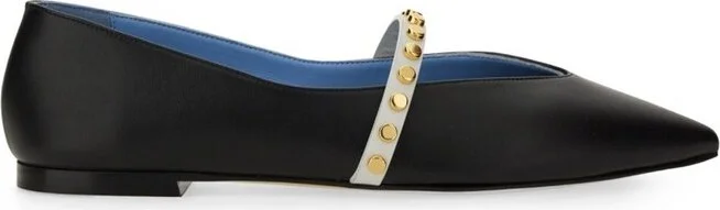 Alexander McQueen Pointed-Toe Embellished Flats