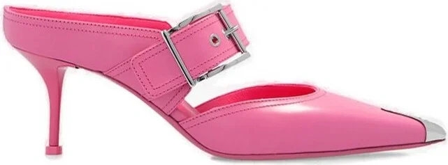 Alexander McQueen Pointed-Toe Slip-On Mules