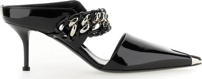Alexander McQueen Pointed Toe Slip-On Sandals