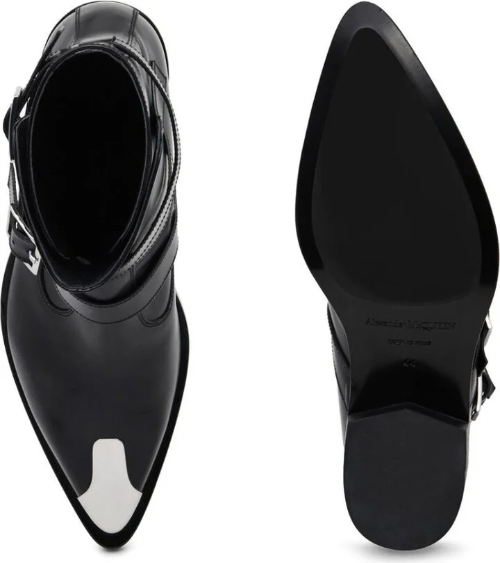 Alexander McQueen Punk Ankle Boots - Image 4