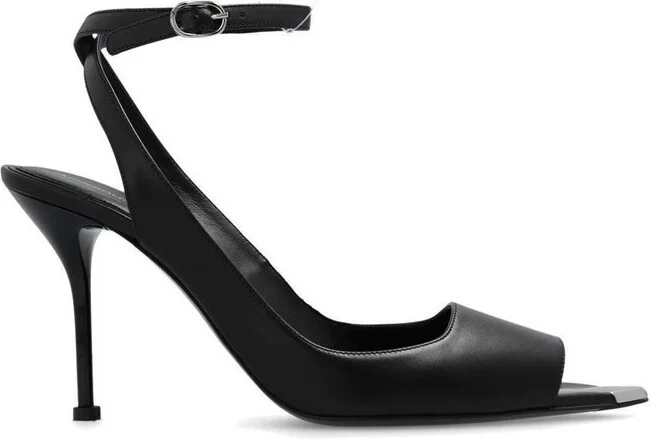 Alexander McQueen Punk Ankle Strap Pointed-Toe Sandals