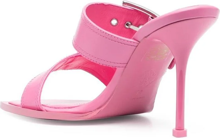 Alexander McQueen Punk Double Buckle Leather Sandals - Image 3