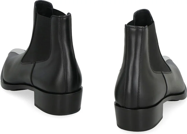 Alexander McQueen Punk Leather Chelsea Boots - Image 4
