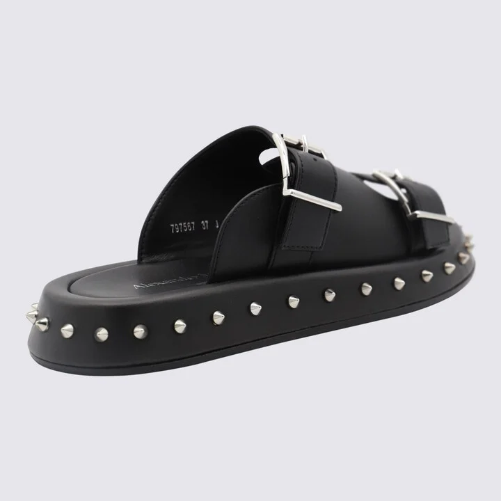 Alexander McQueen Punk Leather Sandals - Image 2