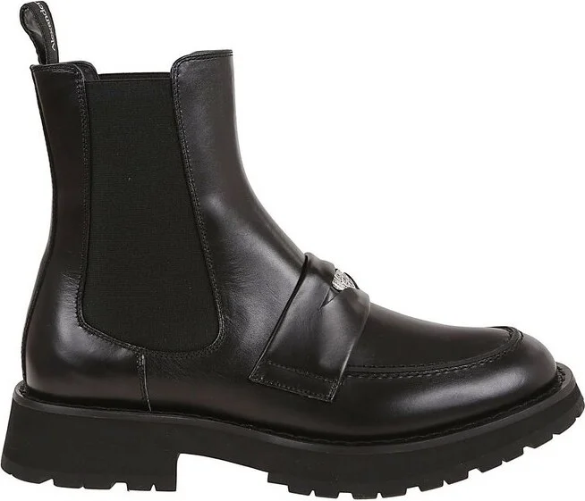 Alexander McQueen Round-Toe Boots