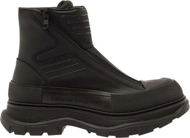 Alexander McQueen Round-Toe Boots