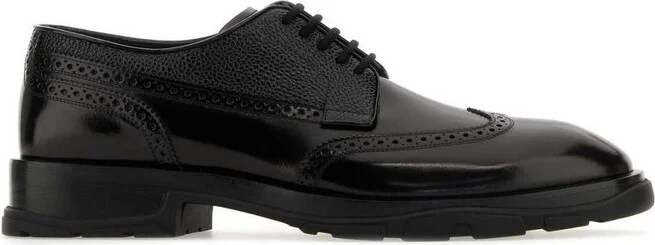 Alexander McQueen Round-Toe Lace-Up Brogues