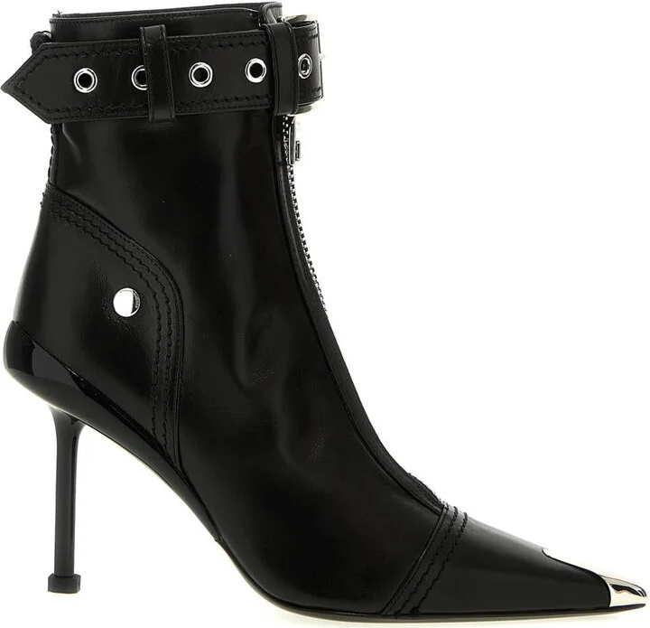 Alexander McQueen 'Slash Biker' Ankle Boots