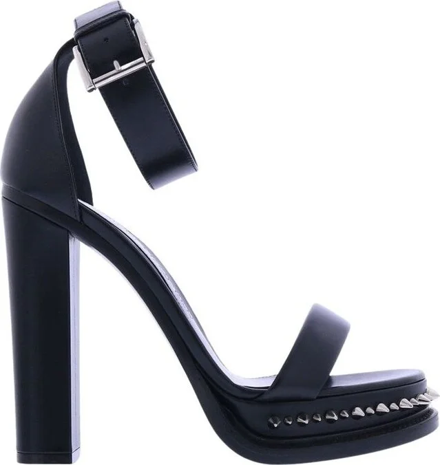 Alexander McQueen Spike Embellished Ankle-Strap Sandals