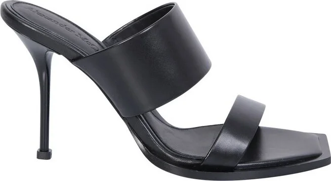 Alexander McQueen Square-Toe Heeled Sandals