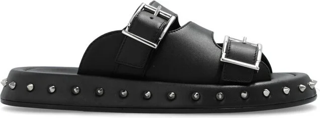 Alexander McQueen Stud Embellished Double Buckled Sandals
