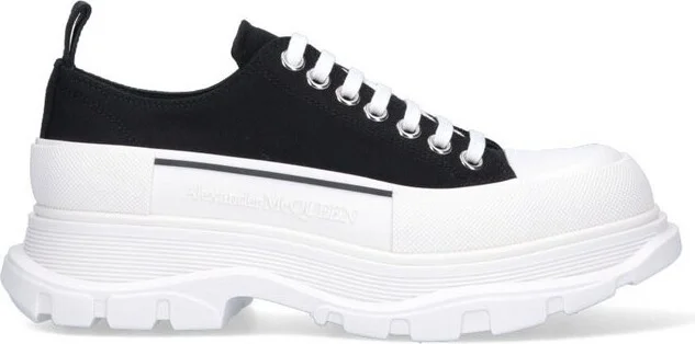 Alexander McQueen Tread Sleek Lace-Up Sneakers