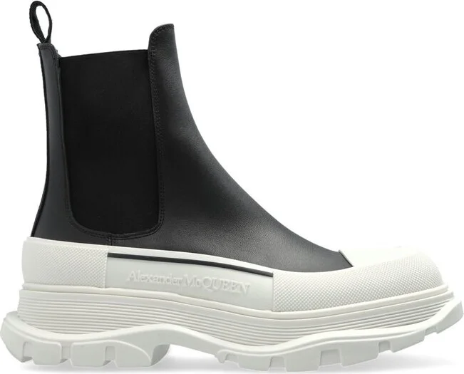 Alexander McQueen Tread Slick Almond Toe Boots