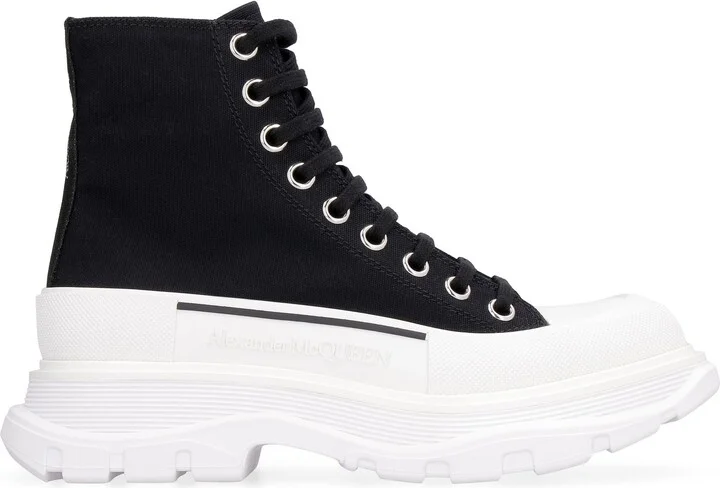 Alexander McQueen Tread Slick Lace-Up Ankle Boots - Image 2