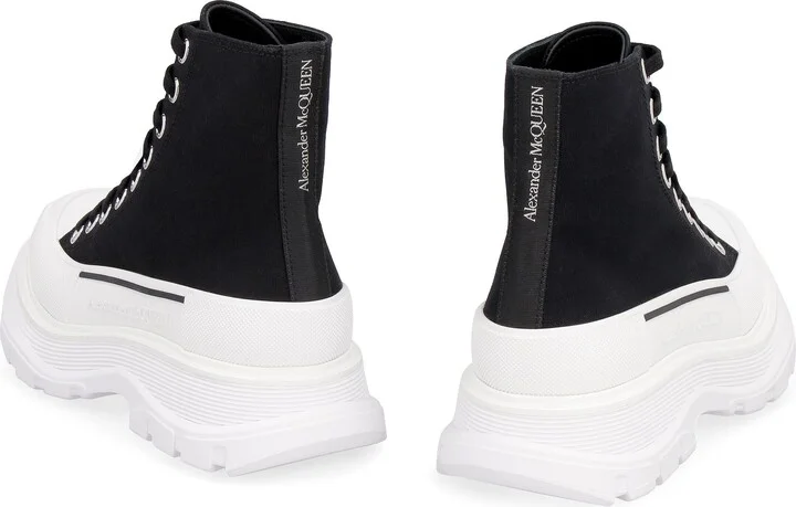 Alexander McQueen Tread Slick Lace-Up Ankle Boots - Image 4
