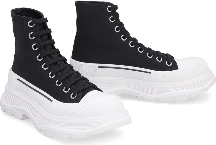 Alexander McQueen Tread Slick Lace-Up Ankle Boots - Image 3