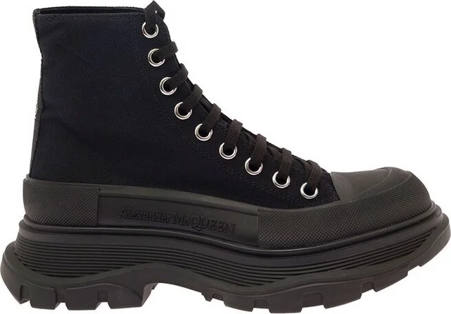 Alexander McQueen Tread Slick Lace-Up Boots