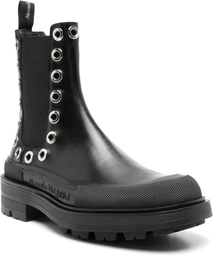 Alexander McQueen Tread Slick Leather Chelsea Boots - Image 3