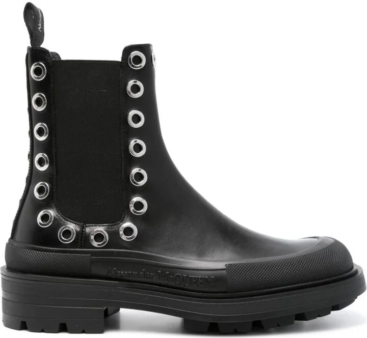 Alexander McQueen Tread Slick Leather Chelsea Boots