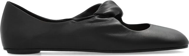 Alexander McQueen Twist-Detailed Round-Toe Ballet Flats
