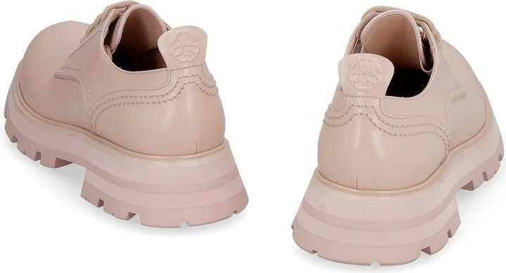 Alexander McQueen Wander Leather Lace-Up Shoes - Image 4