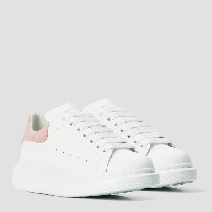 Alexander McQueen White And Pink Leather Sneakers - Image 2
