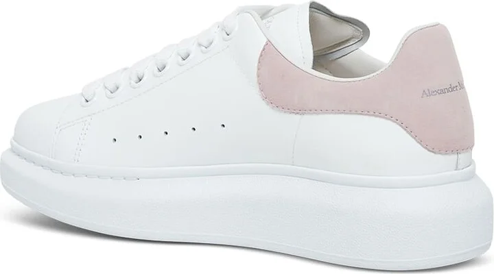 Alexander Mcqueen Woman's Oversize White And Pink Leather Sneakers - Image 3