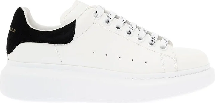 Alexander Mcqueen Woman's Oversize White Leather Sandals With Back Velvet Heel Tab - Image 4