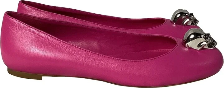 Alexander McQueen Women's Leather Skull City Ballet Flat (Authentic Pre-Loved)