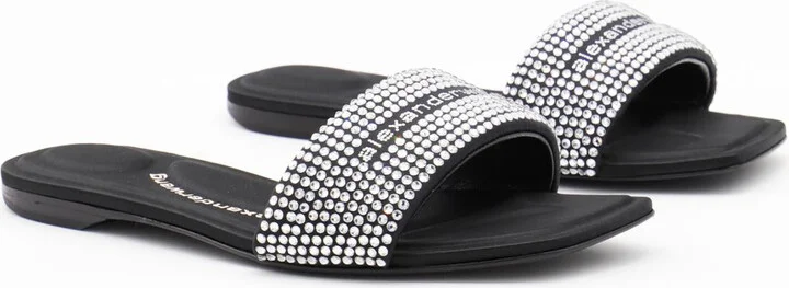 Alexander Wang Black And Silver Leather Sandals - Image 2
